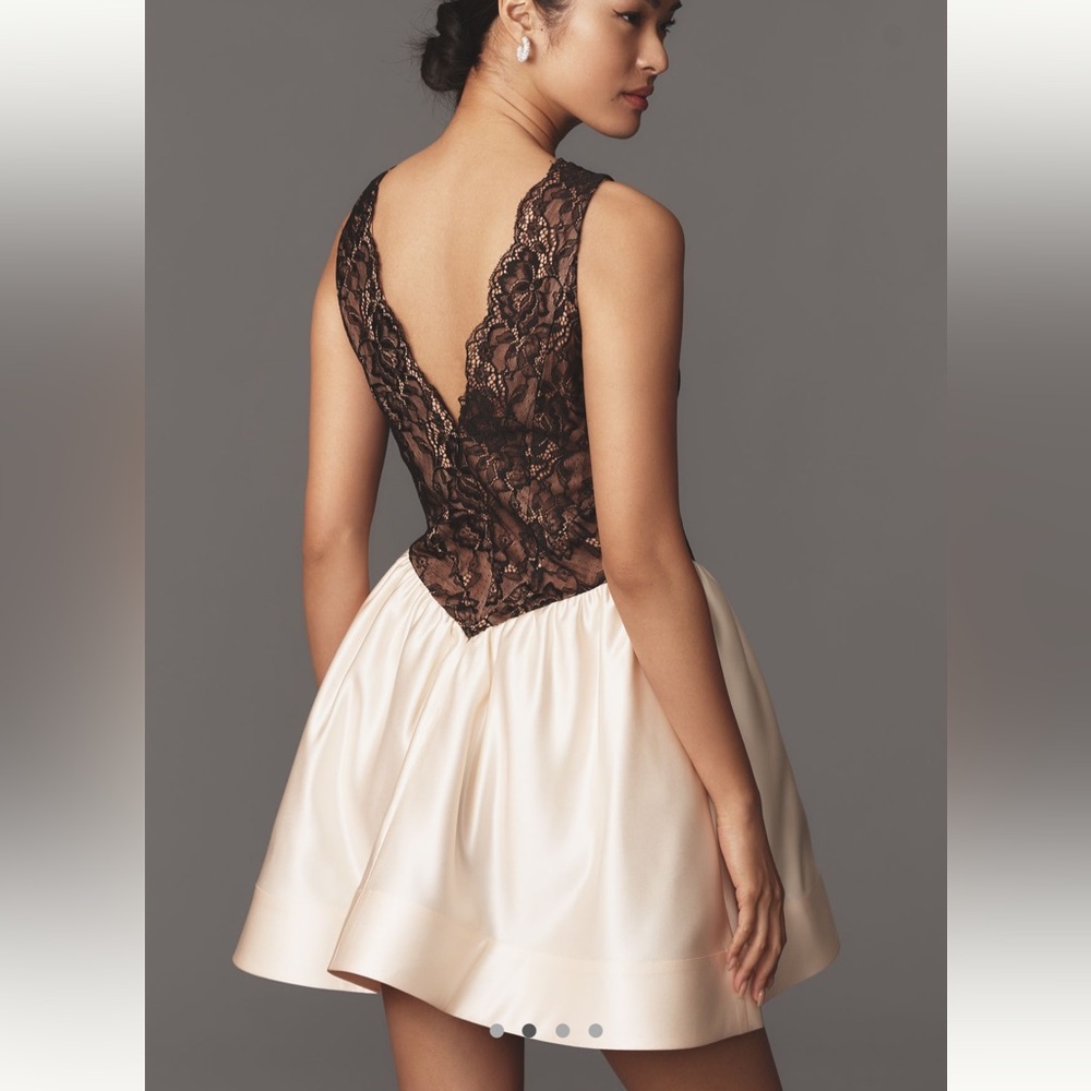 *Anthropologie Maeve Twofer Basque Waist Mini Dress - Picture 2 of 5